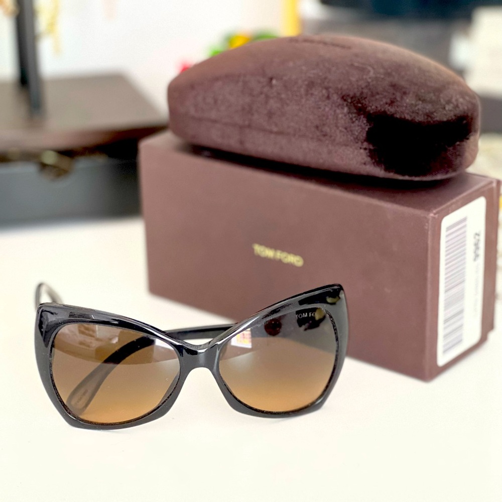 Tom Ford Lana Glossy Black Sunglasses FT0280